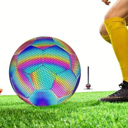 Tlismi Luminous Soccer Ball Glow in the Dark Camera Flash Light Reflection Football Football - Size: 5