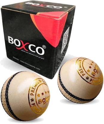 BOXCO Power Hand Stitched Four Piece T20, One Day and Test Matches (Natural Color) Cricket Leather Ball