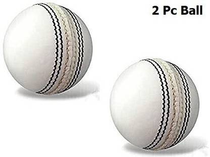 Vicky sports Cricket White Leather Ball Cricket 2 Pc Ball (Pack Of 2, White) Cricket Leather Ball