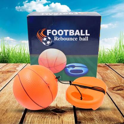 Dherik Tradworld Football Rebound Ball with String,Convenient Football Training Gear, Football - Size: 3
