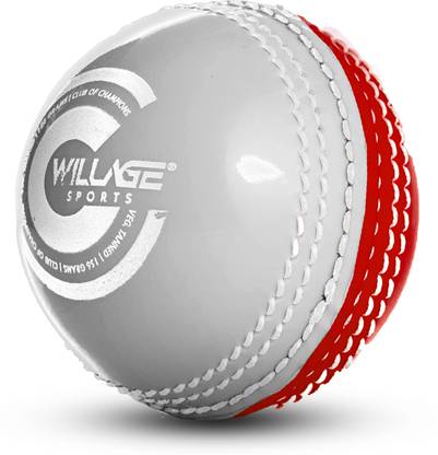 Himisports Sports Synthetic PU Leather Stitched Cricket Ball, Red, 22.9 cm Circumference Cricket Synthetic Ball