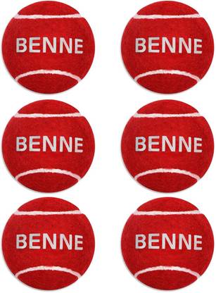 BENNE Heavy Red Tennis Balls (Pack of 6) Durable & High-Bounce Ideal for Training Cricket Tennis Ball