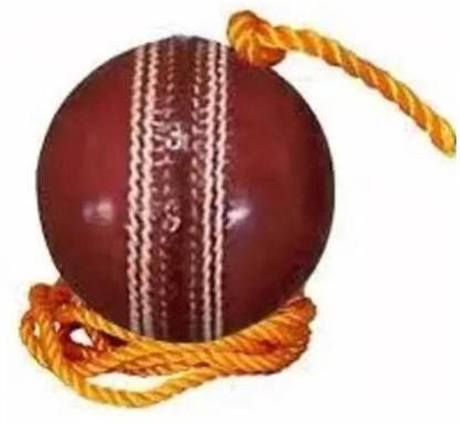 Mveez NXC- Leather Cricket Hanging Ball Red / 1 Ball ,cb91 Cricket Training Ball