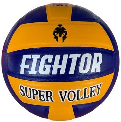 FIGHTOR Super Volley Leather Volleyball - Size: 4 (Pack of 1, Multicolor) Volleyball - Size: 4