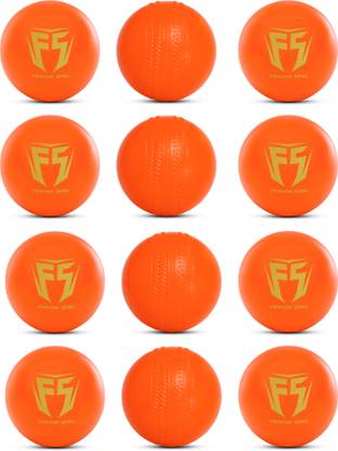 Fervor Spel Non Toxic Plastic Cricket Ball Orange (50 Gm Per Ball) Cricket Training Ball