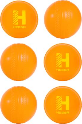 Heega Non Toxic Plastic Cricket Ball Yellow (30 Gm Per Ball) Cricket Training Ball