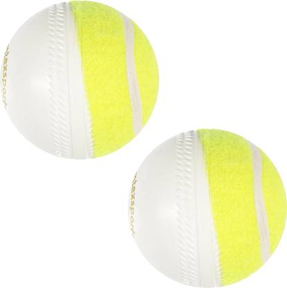 omtex Swing Ball White Green Cricket Tennis Ball