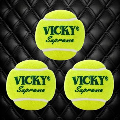 SKYGOLD VICKY PREMIUM QUALITY TENNIS BALLS PACK OF 3 FOR CRICKET(GREEN) Tennis Ball