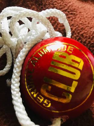 nizex XZIV- Leather Cricket Hanging Ball Red, for Shot Practice ,1 Ball Pack AZ278 Cricket Training Ball