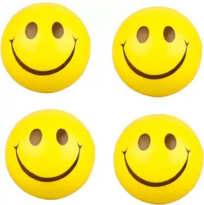 Stager Happy Smiley Face Squeeze Sponge Balls / Smiley Soft Balls Cute Funny Ball. Throw Ball - Size: 5