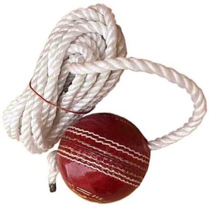 Weber Leather Cricket Hanging Ball ,Red , For Cricket Shot Practice , 1 ball TG79 Cricket Training Ball