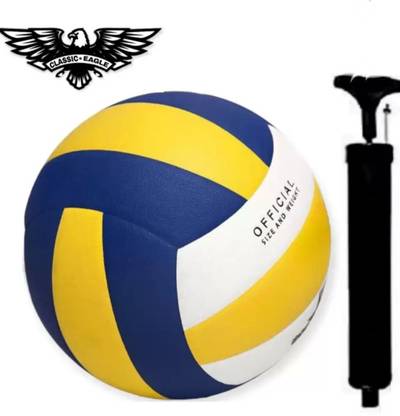 VISHWA SUPER SOFT RUBBER OFFICIAL VOLLEYBALL WITH AIR PUMP SIZE-4 Volleyball - Size: 4
