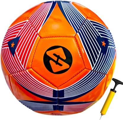 Strive Fit Football with Pump – PVC Machine Stitched, Durable Match Ball Football Football - Size: 5