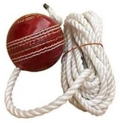IKLONE NXC- Red Leather Cricket Hanging Ball For Knock Practice ,m72 Cricket Training Ball