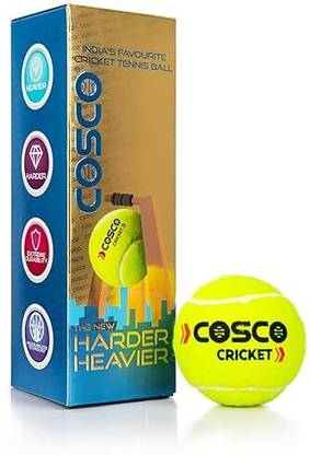 COSCO Cricket Tennis Ball (Pack of 3) Cricket Tennis Ball