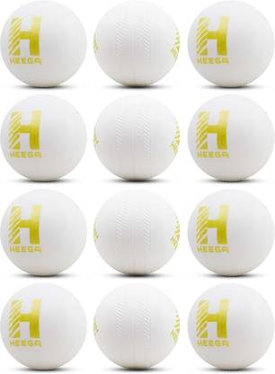 Heega 60 Grams Plastic ball White Non Toxic Cricket Training Ball