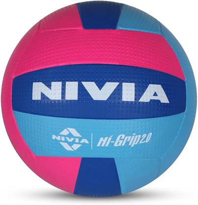 NIVIA Hi-Grip 2.0/18 Panel/Rubberized Moulded Volleyball/Red Volleyball - Size: 4