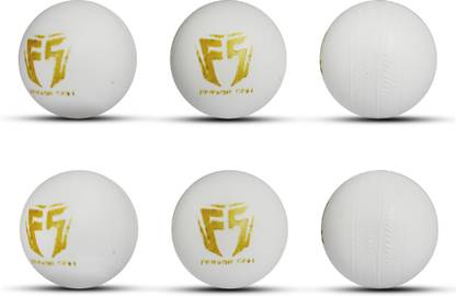 Fervor Spel Plastic Ball White Non Toxic 80 GM Per Ball Cricket Training Ball