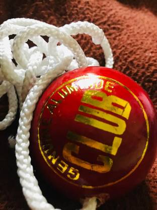 HACKERX XZIV- Leather Cricket Hanging Ball Red, for Shot Practice ,1 Ball Pack AZ284 Cricket Training Ball