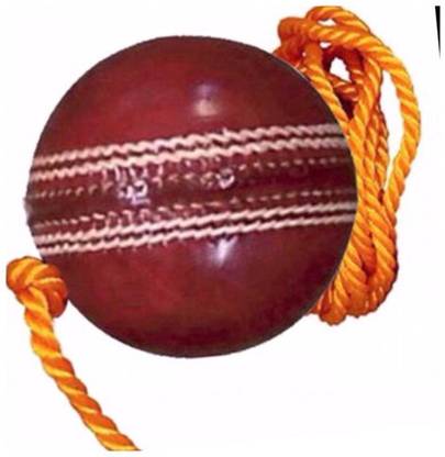 nizex Tough Leather Hanging Ball / Red Color , For Shot Practice, 1 Ball ,XX18 Cricket Training Ball