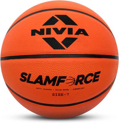 NIVIA Slamforce, 8 Panels, Rubber Moulded, Made for Beginners, Ideal for all surfaces Basketball - Size: 7