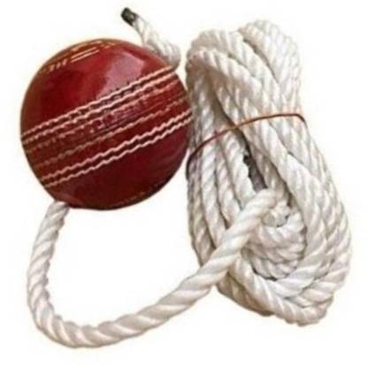 IKLONE NXC- Red Leather Cricket Hanging Ball For Knock Practice ,m15 Cricket Training Ball