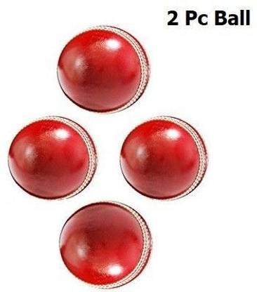 HHS SPORTS Cricket red Leather Ball Cricket 2 Pc Ball (Pack of 4, Red) Cricket Leather Ball