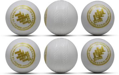 TrofT Plastic Ball Non Toxic White (50 gm per Ball) Cricket Training Ball