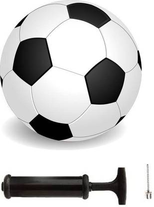 VGS BLACK AND WHITE FOOTBALL WITH PUMP FULL SIZE-5 Football - Size: 5