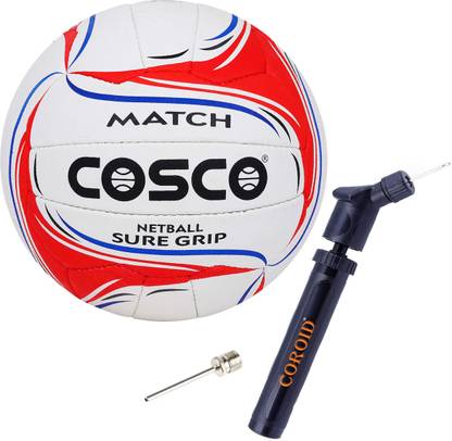 COSCO Netball-Grip Match With Ball Pump Netball - Size: 5