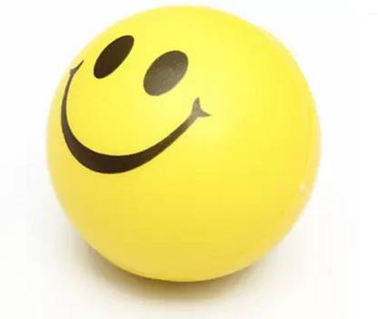 DOMUM Smiley Soft Balls Yellow Emoji Happy Smiley Face Balls. Throw Ball - Size: 5