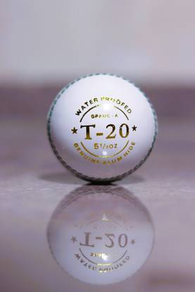 LSISPORTS WHITE T-20 BALL Cricket Leather Ball