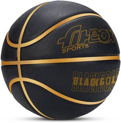 FitBox Sports BlackGold Official Basketball | Professional Match Ball for Indoor & Outdoor Basketball - Size: 5