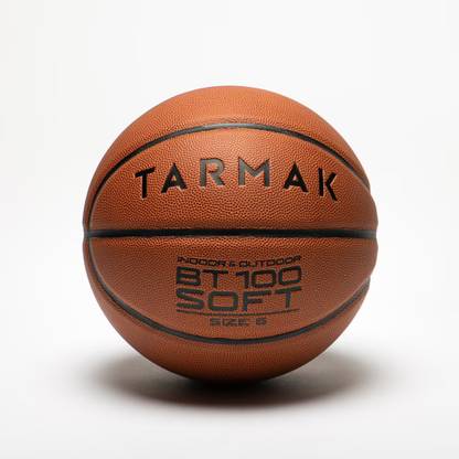 KRISSDIL TARMAK Basketball Ball Size 6 Indoor and Outdoor BT100 Orange Basketball - Size: 6