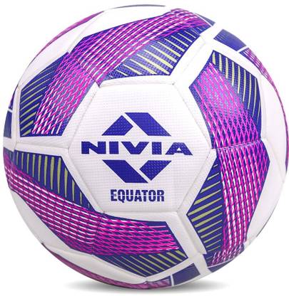 NIVIA Equator, 32 Panel Design, Ideal For Natural & Artificial Turf Surfaces, Training Football - Size: 5