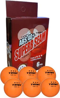 TIMA Superb Seam 3 Star ABS Plastic 40+ Table Tennis Ball