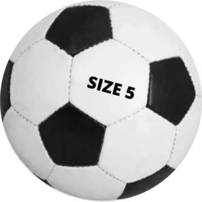HOC Black and white rubber 3 ply football rugby93 Football - Size: 5