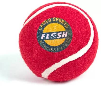 MAALIK Flash Lightest Ball (Flash Ball, Pack of 6, Red) Cricket Tennis Ball