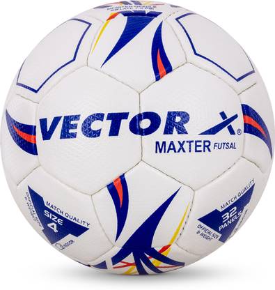 VECTOR X Maxter Textured PU Material Match Indoor Futsal Ball Hand Stitched Futsal Football - Size: 4