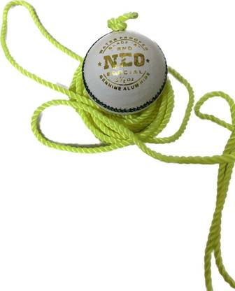 NSP Sports Leather Match Practice Hanging Cricket Ball White Cricket Training Ball