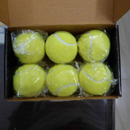 Vishnu Ji PACK OF 6 GREEN TENNIS BALLS Cricket Tennis Ball