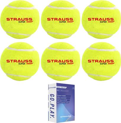 Strauss Light Weight Soft Tennis Ball for Street Match| Lawn| Park| Cricket Tournament Cricket Tennis Ball