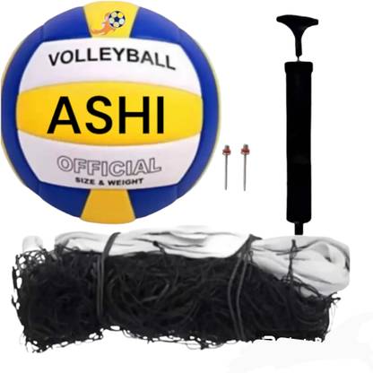 ASHI ENTERPRISES Super volleyball with Air pamp and net Volleyball - Size: 5