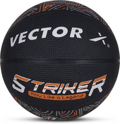 VECTOR X Striker Rubber Moulded High Grain Textured Surface Ideal For Kids & Adults Basketball - Size: 7