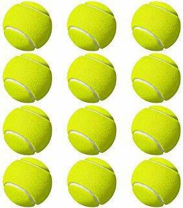 BlissMo Cricket Tennis Ball Tennis Ball (Pack of 12, Yellow) Cricket Tennis Ball