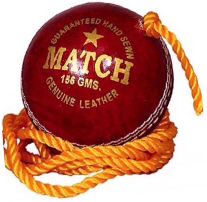 Weber Tough Leather Cricket Hanging Ball Red , For Shot Practice , 1 ball ,lu119 Cricket Training Ball