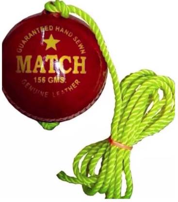 nizex Leather Cricket Hanging Ball / Red , For Shot Practice ,1 Ball ,mo90 Cricket Training Ball