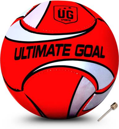 ULTIMATE GOAL Premium Head Shooter Football |PVC Material |Red-Silver Design Multi-Ground Play Football - Size: 3