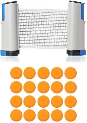 Forgesy Innovative Retractable Table Tennis Net with Balls 20 Pcs Table Tennis Net
