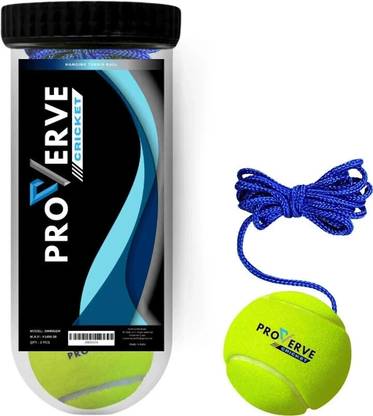 proverve Cricket Tennis Hanging Practice ball With jar, Heavy Indoor/Outdoor Knocking Cricket Training Ball